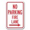 Signmission No Parking Fire Lane with right arrow 12inx18in Heavy Gauges, A-1218 Fire Lane - No PK Fire L right A-1218 Fire Lane - No PK Fire L right - alternate 1